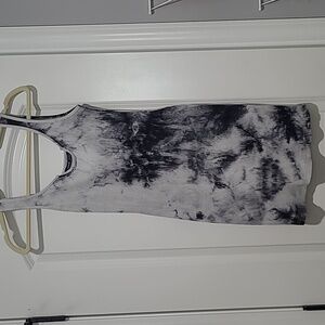 SHEIN EZwear Notch Neck Tie Dye Dress